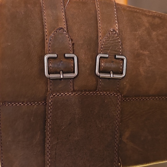 boc Tan Brown Heeled Boots with Buckle Accents - Picture 7 of 11